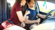 Pretty teen in unseen crazy blowjob action on road trip [GIF]