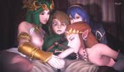 Link, Zelda, Palutena &amp; Lucina, [The Legend of Zelda / Super Smash Bros.]