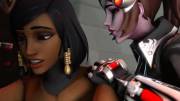 Widowmaker fingering Pharah, (kawaiidetectiveenthusiast) [Overwatch]