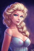 Elsa in her nightgown [Frozen Disney]