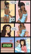 "Good morning!" by flick [Asami and Korra from Legend of Korra]