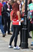 Amy Childs preparing for the London Marathon (MIC)