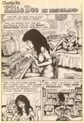 Ellie Dee in digital land (pacman, space invaders) the heyday of 70's X comics