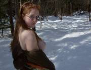 In the snow