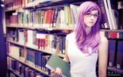 At the library