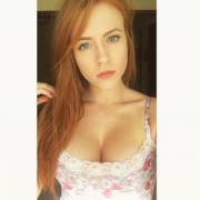 Redhead with blue eyes