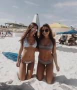 Brunette beach babes