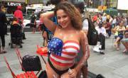 patriotic in body paint