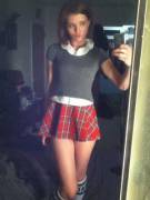 Short skirt selfshot