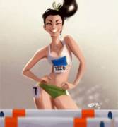 Michelle Jenneke comic gif