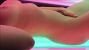 Masturbating in tanning booth