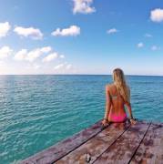 Babe on the dock