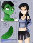 Blackfire &amp; Beast boy something something...