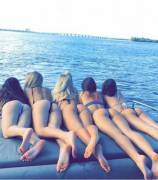 Butts on a boat