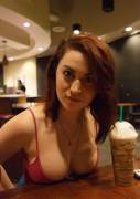 At Starbucks