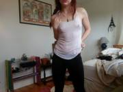 Wet t-shirt for one after yoga