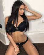 Courtnie Quinlan in black lingerie