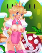 Princess Peach figured out that Piranha Plants aren't only good for biting (jubschan)