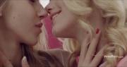 Anjelica kissing Izzy Delphine