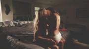 a kiss and a booty rub