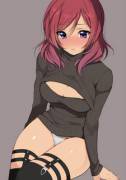 Maki with Boob-Window Sweater