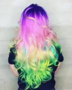 Rainbow hair