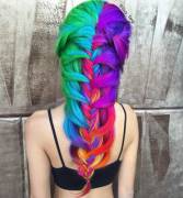 Rainbow braid (x-post /r/pics)