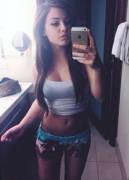 This brunette babe