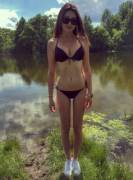 By the pond