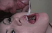 Thick load delivered to her mouth