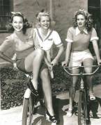 Vintage bike riding. 1950s &amp; 1960s.