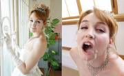 Wedding dress cumslut