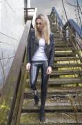 Casual latex leggings