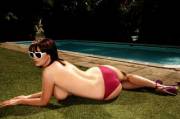 Sophie Howard poolside