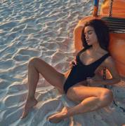 Sitting in the sand