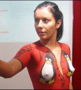 'Linux' Body Paint