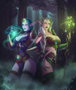 Night elf duo by Zepht7