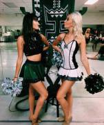 Two cheerleaders