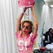 Lady Gaga backstage