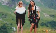 Two country girls flashing