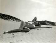 Nude on the Sand photographed by Edwin Bower Hesser (c.1926)