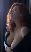 Busty redhead