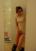 Skinny girl, with pokie little nipples