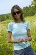 Tshirt puffy nips girls