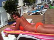 Grabbing a tan