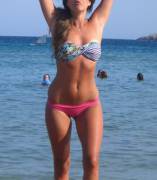 Happy girl at the beach