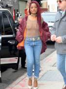 Keke Palmer seethru nipples wears no bra