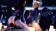 Mercy in threesome with D.va [FxFxM]