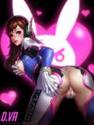 D.Va showing the booty [Liang-Xing]