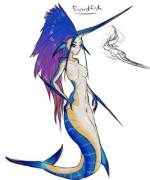 A very original type of mermaid - Swordfish!